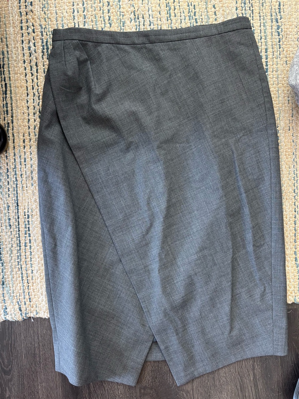 J. Crew Charcoal Wrap-Front Pencil Skirt